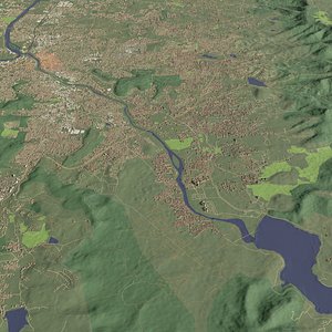 3D model Pune India - city and urban