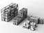 Warehouse Storage Racks Pallets Cargo Boxes Industrial Asset Pack
