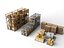 Warehouse Storage Racks Pallets Cargo Boxes Industrial Asset Pack