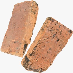 Yellow rectangular brick 3d scan in highpoly