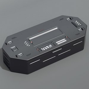 3d sci-fi crate model
