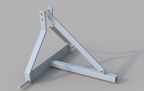 modelo 3d Kubota 3 Point Implement Frame Bare - TurboSquid 1941942