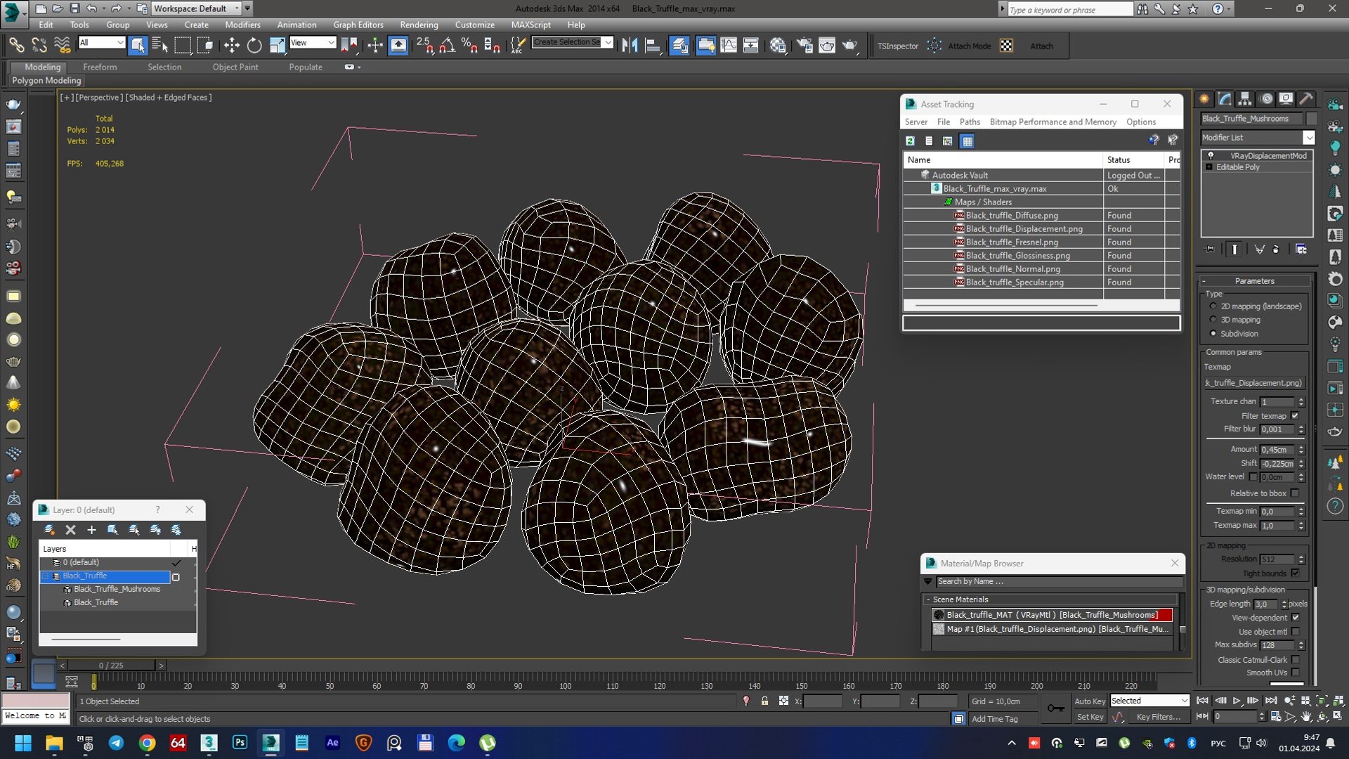 3D Black Truffle - TurboSquid 2217221