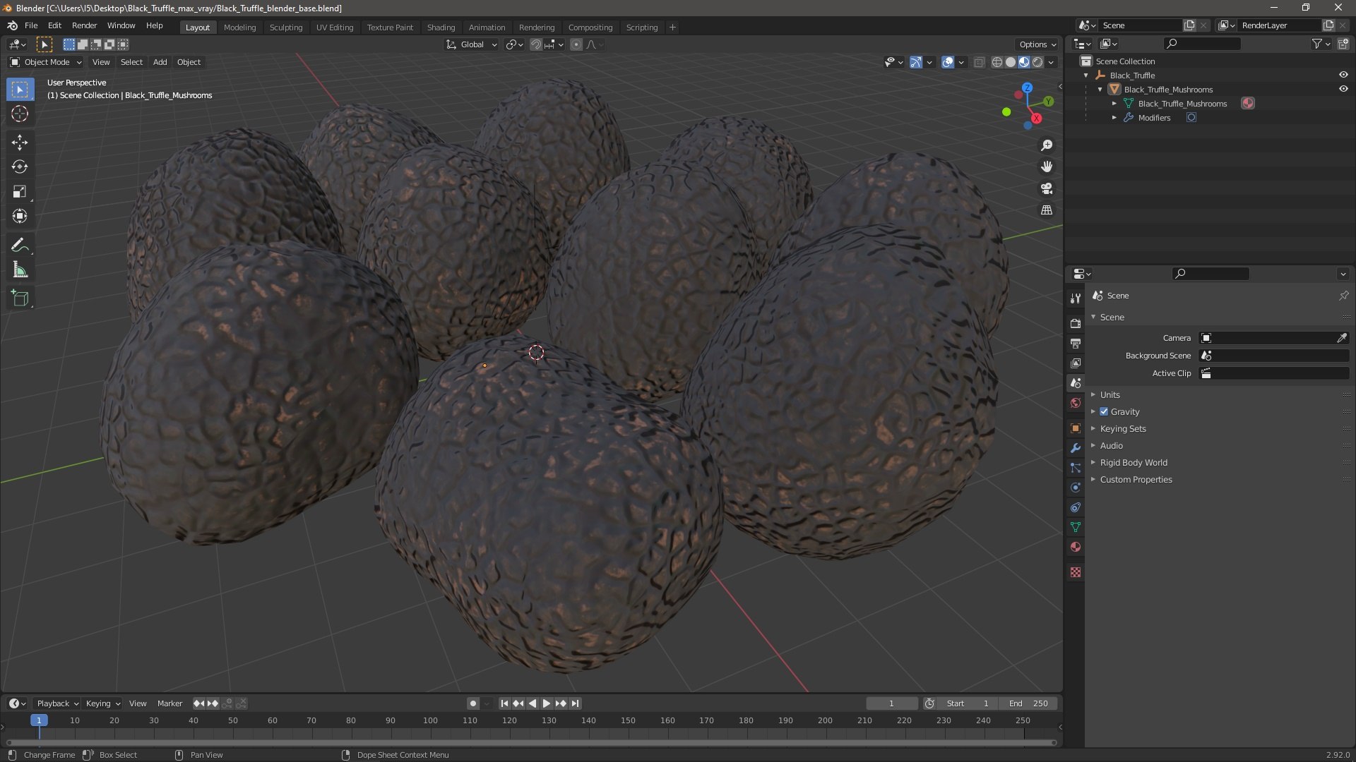 3D Black Truffle - TurboSquid 2217221