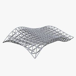 Truss Wavy Structure Architecture 02