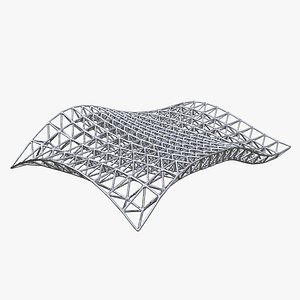 Truss Wavy Structure Architecture 02