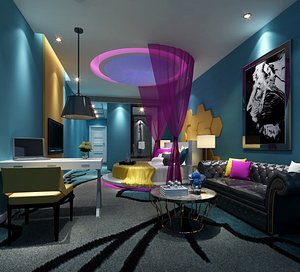 3D bedroom interiors