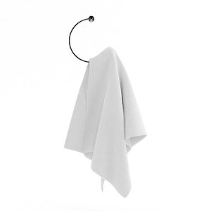 3d white hanging towel