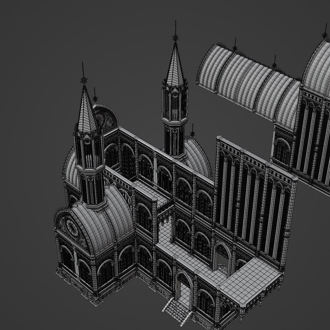 3D GOTHIC MODULAR BUILDING 4 Model - TurboSquid 2315023
