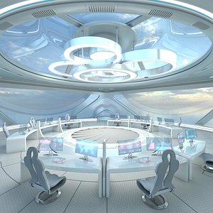 Futuristic Virtual Meeting Room
