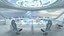 Sala de reunião virtual futurista