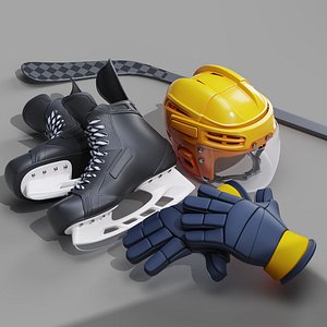 3D model hockey equipment