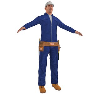 3d worker man
