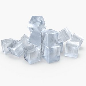 3D realistic ice cubes model