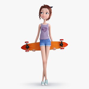 Cartoon Girl Rigged