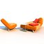 3d model furniture set sofa armchair