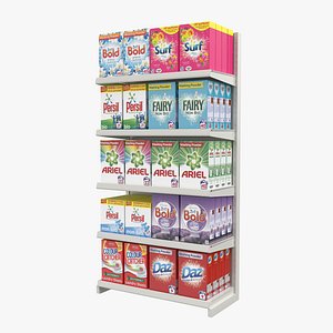 3D Supermarket Shelf Soap Powder 02