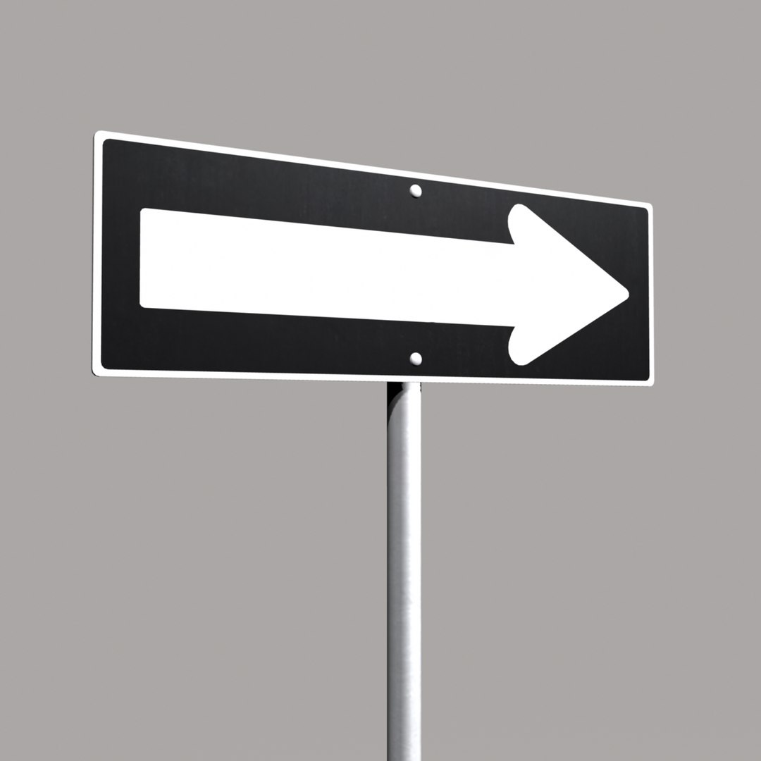Street Sign Way 3d Max