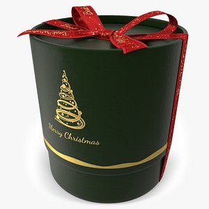 Christmas Cylinder Gift Medium Green