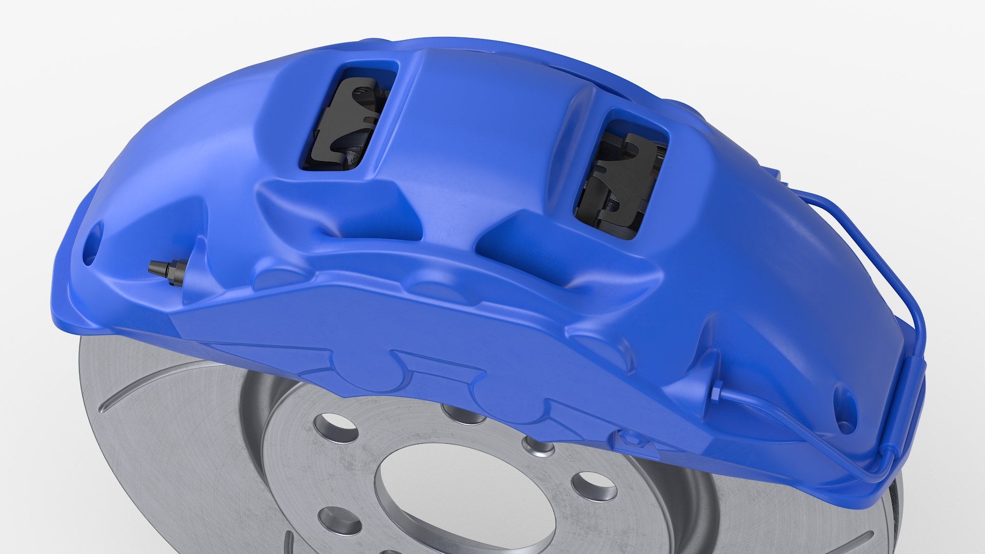 3D Black Alloy Wheel With Blue Caliper - TurboSquid 2389882