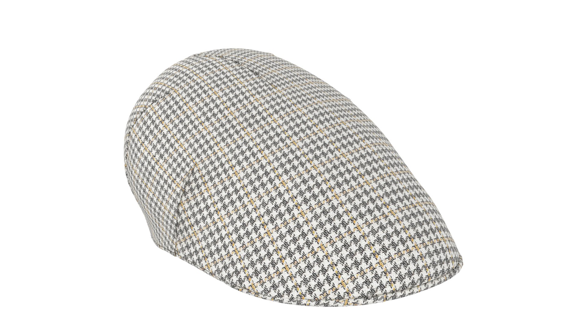 Flat Cap Houndstooth  model https://p.turbosquid.com/ts-thumb/RQ/J7rTaB/Sq/borsalino_parisflatcap_houndstooth_10/png/1777236332/1920x1080/fit_q87/62ce3f751947fee41c0a44474aa1147475b56dc8/borsalino_parisflatcap_houndstooth_10.jpg
