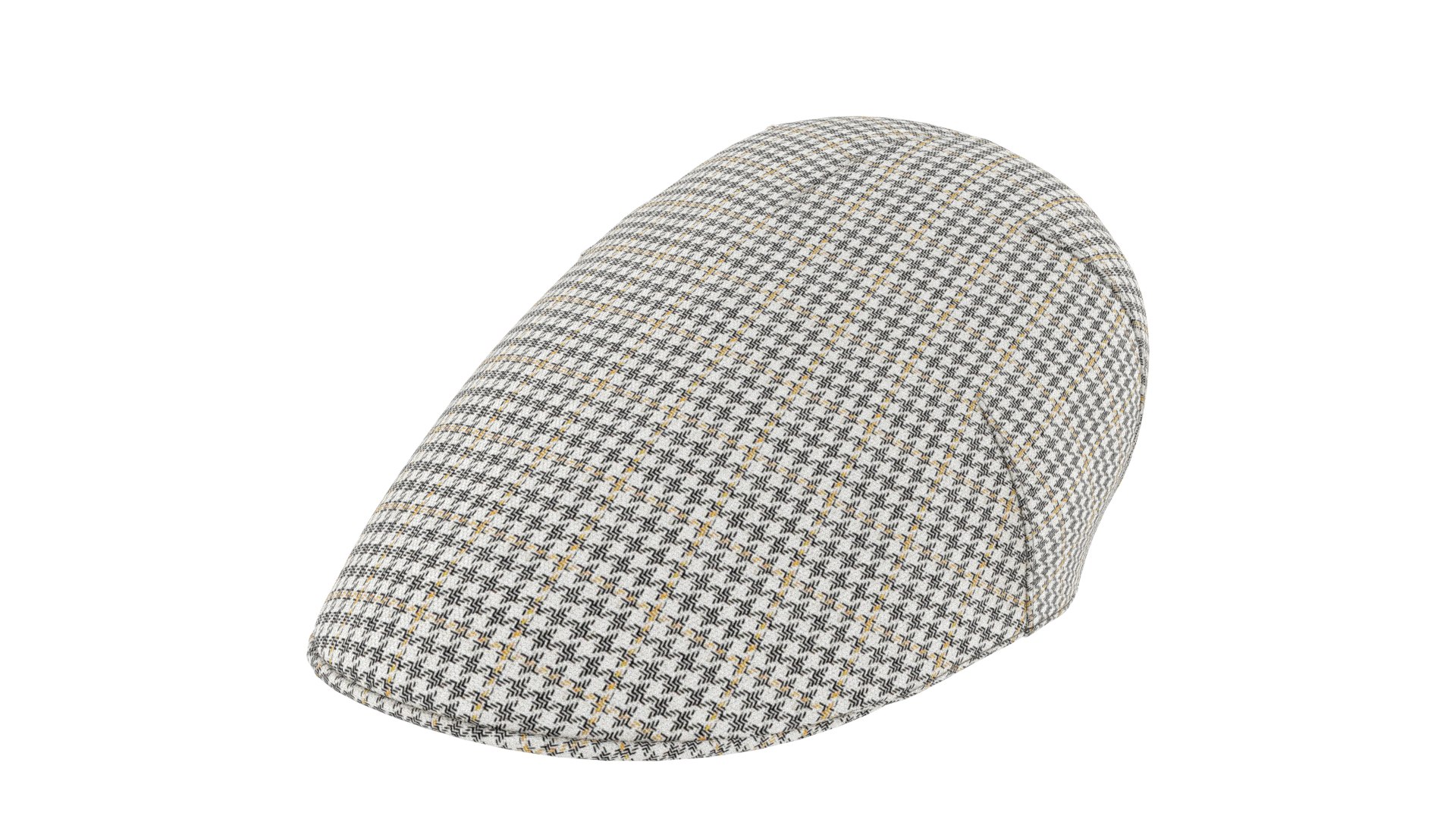 Flat Cap Houndstooth  model https://p.turbosquid.com/ts-thumb/RQ/J7rTaB/s1/borsalino_parisflatcap_houndstooth_01/png/1777236264/1920x1080/fit_q87/be8504a57507ed57a9428a91bb0a9b1cedb605bc/borsalino_parisflatcap_houndstooth_01.jpg