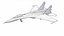 スホーイ Su-27P ウクライナ戦闘機ローポリ PBR