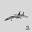 スホーイ Su-27P ウクライナ戦闘機ローポリ PBR