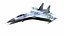 スホーイ Su-27P ウクライナ戦闘機ローポリ PBR