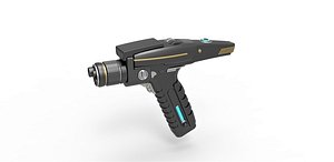 3D model phaser pistol accurate