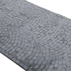Cobblestone Rock Road Scan model