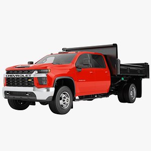 Chevrolet Silverado 3500 HD 2021 Flatbed Dump Truck 02
