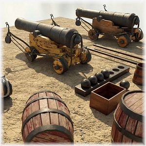 Ship cannons and props
