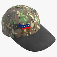 Camouflage Baseball Cap with Democratic Icon