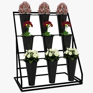 3D Flower Display Stand model