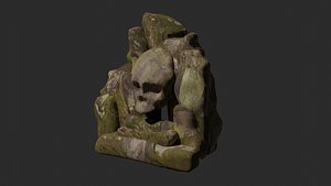 3D Skull cave model model