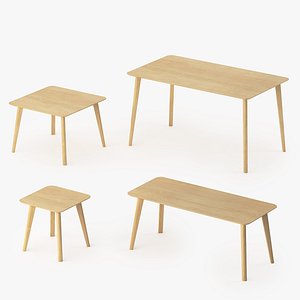 3d ikea lisabo tables model