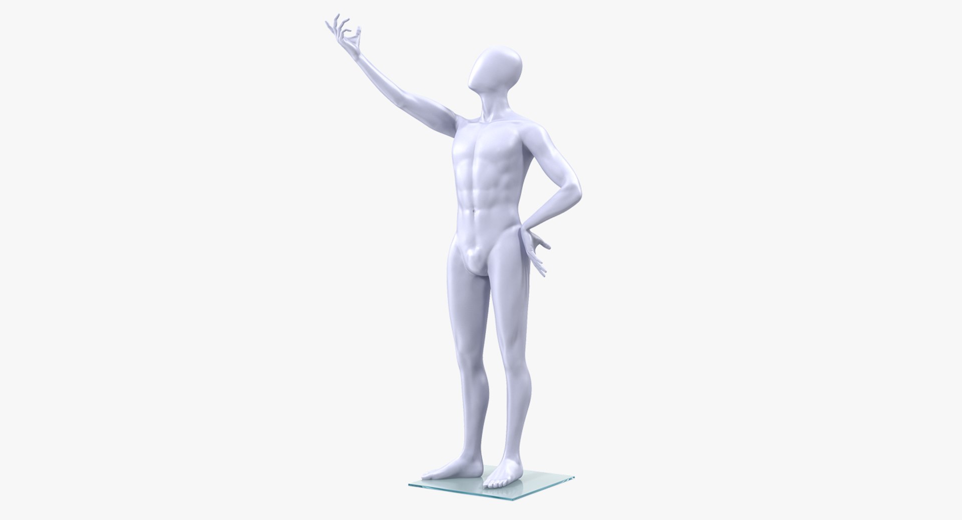 Male Mannequin Rigged for Cinema 4D 3D model preview