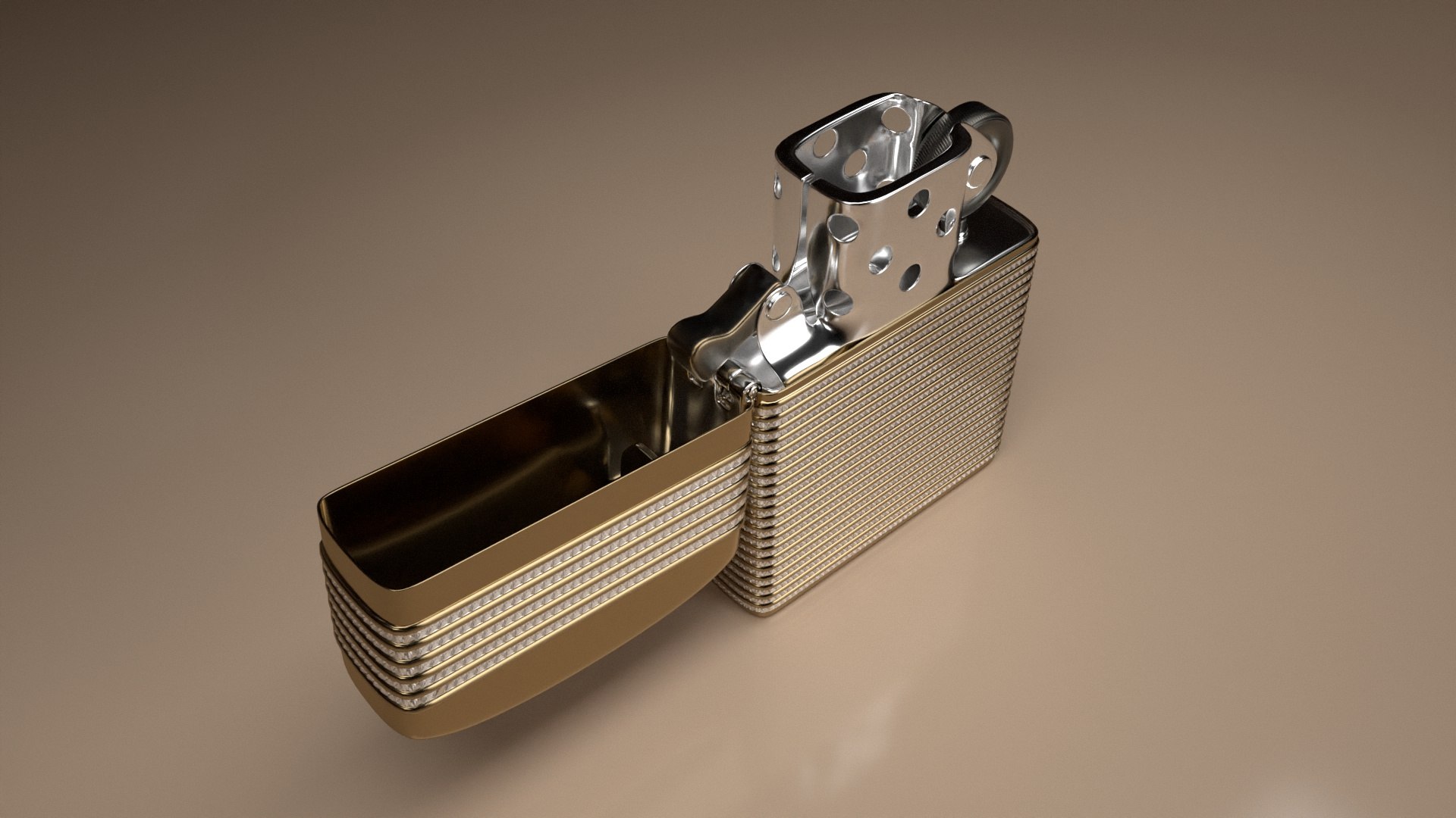 Gasoline Lighter Similar To Zippo 3D Model TurboSquid 1945534