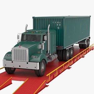 Delivery Truck on Entry Ramp Weighing Station