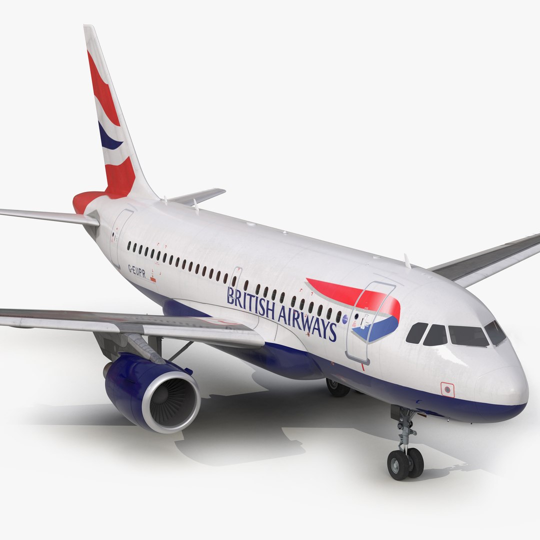 Airbus A318 British Airways 3D Model preview