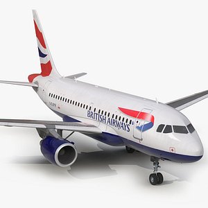 Airbus A318 British Airways 3D Model