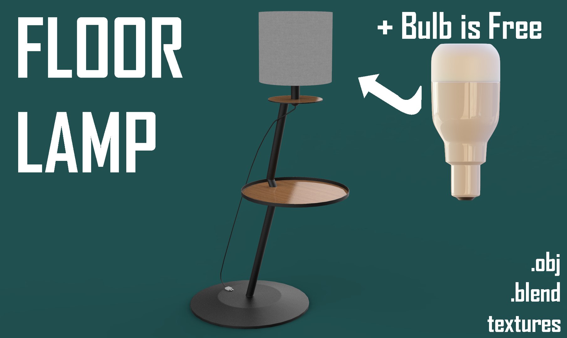 3D Floor Lamp - TurboSquid 1723298