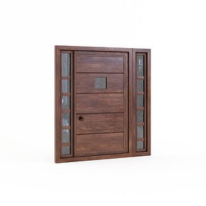 Modern Entrance Door Game Asset