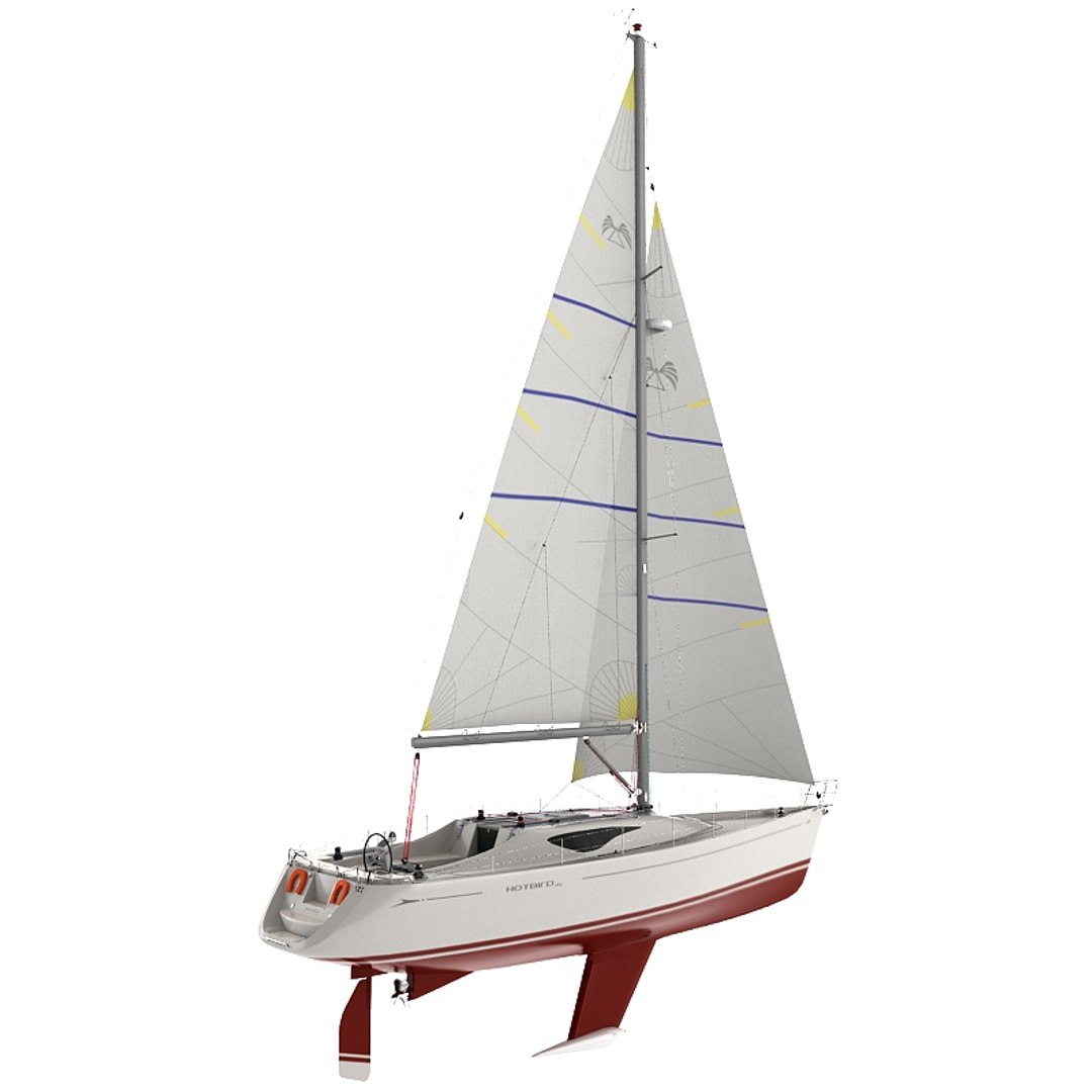 Hotbird 34 Sailboat 3d Model