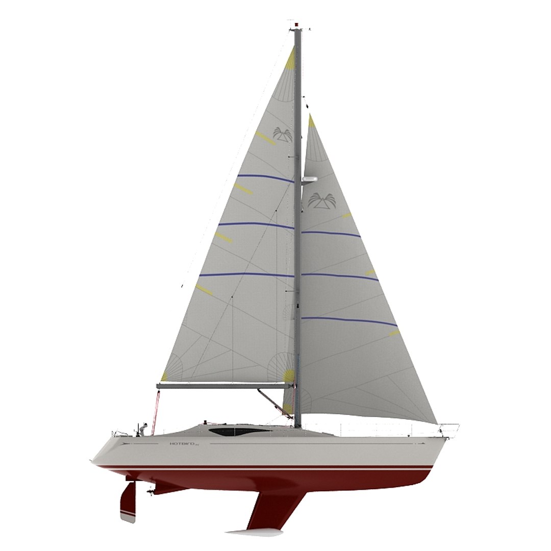 Hotbird 34 Sailboat 3d Model