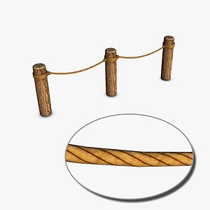 logs and rope barrier