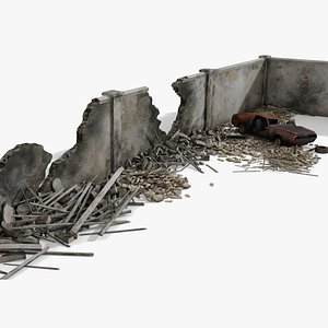 Debris and Ruined Wall Destroyed