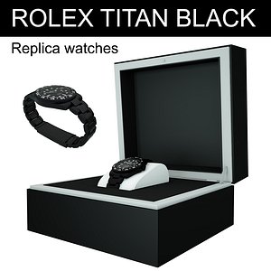 rolex titan black replica 3d model