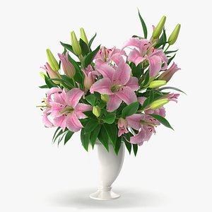 Bouquet with Pink Lilies
